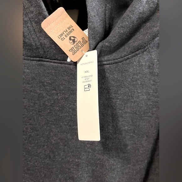 Victoria’s Secret PINK “Campus Charcoal Dip Dye” Tie-Dye Hooded Sweatshirt XXL - Picture 5 of 15